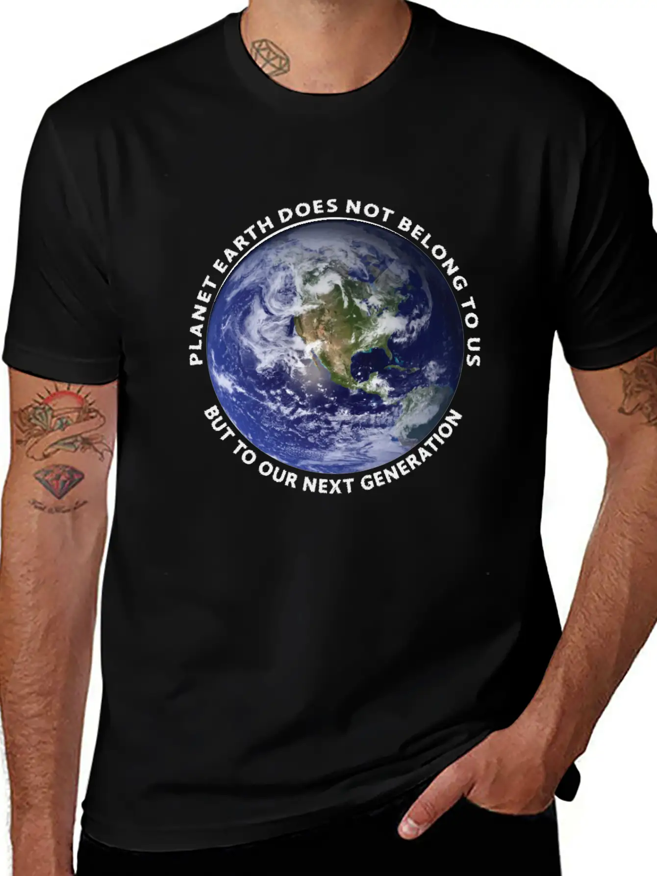 Planet Earth Classic Fit Graphic Tee For Daily Comfort – Unisex Cotton Shirt