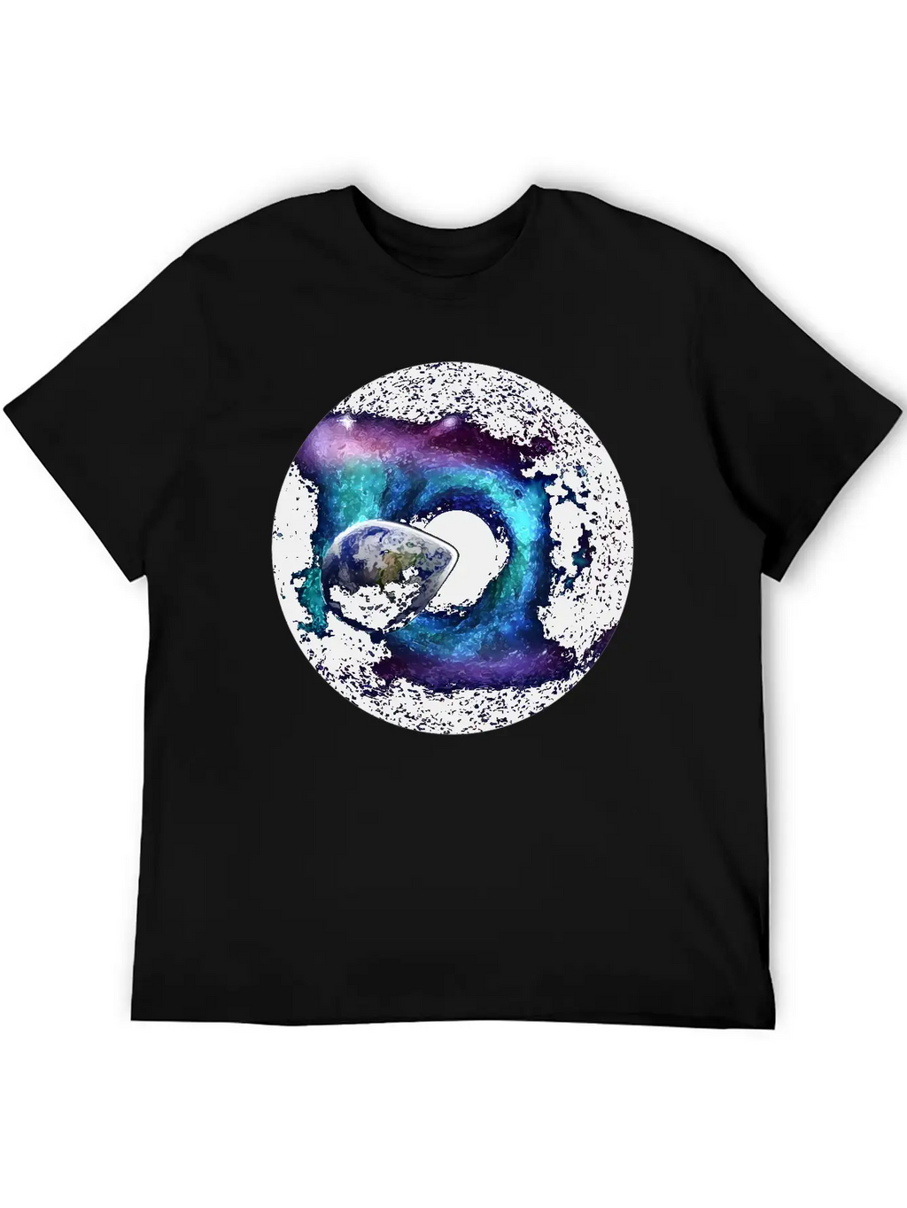 Planet Earth Swallowed By A Black Hole Gift Casual Graphic T-Shirt – Simple And Comfortable Daily Wear