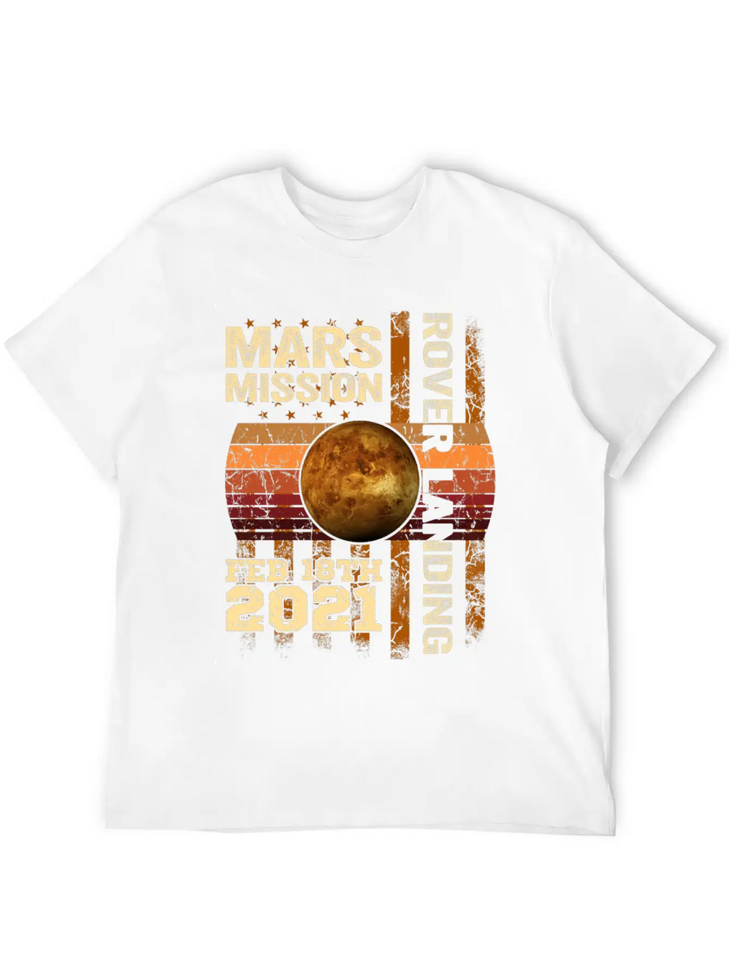 Planet Mars Mission Rover Landing 2021 Gift Essential Cotton Tee For Daily Outfits – Unisex Style