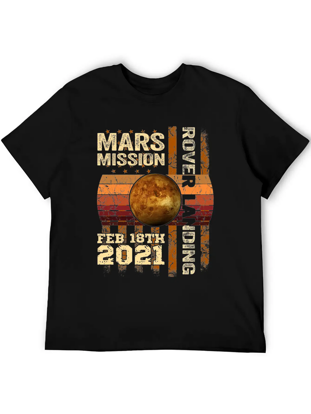 Planet Mars Mission Rover Landing 2021 Gift Essential Cotton Tee For Daily Outfits – Unisex Style