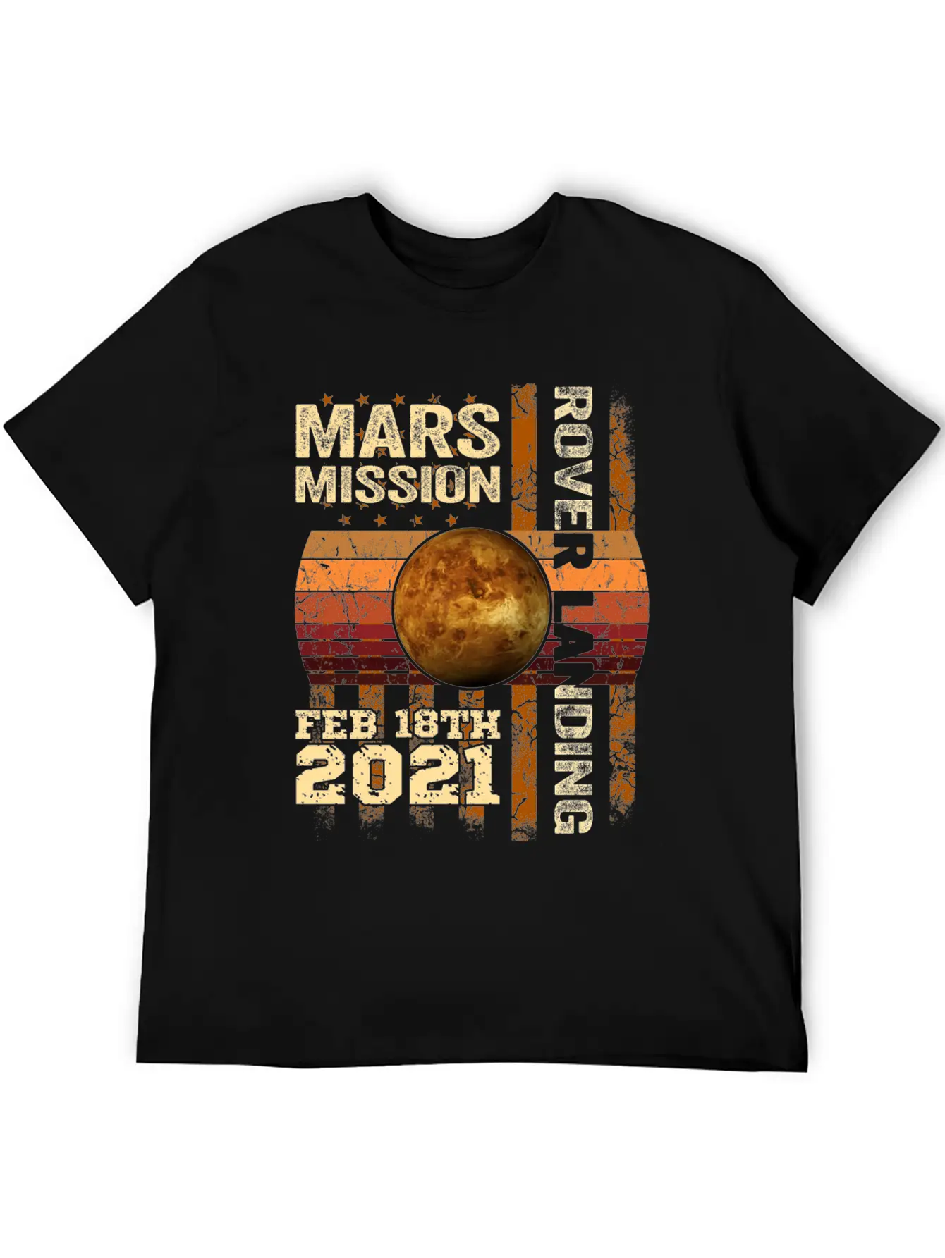 Planet Mars Mission Rover Landing 2021 Gift Essential Cotton Tee For Daily Outfits – Unisex Style