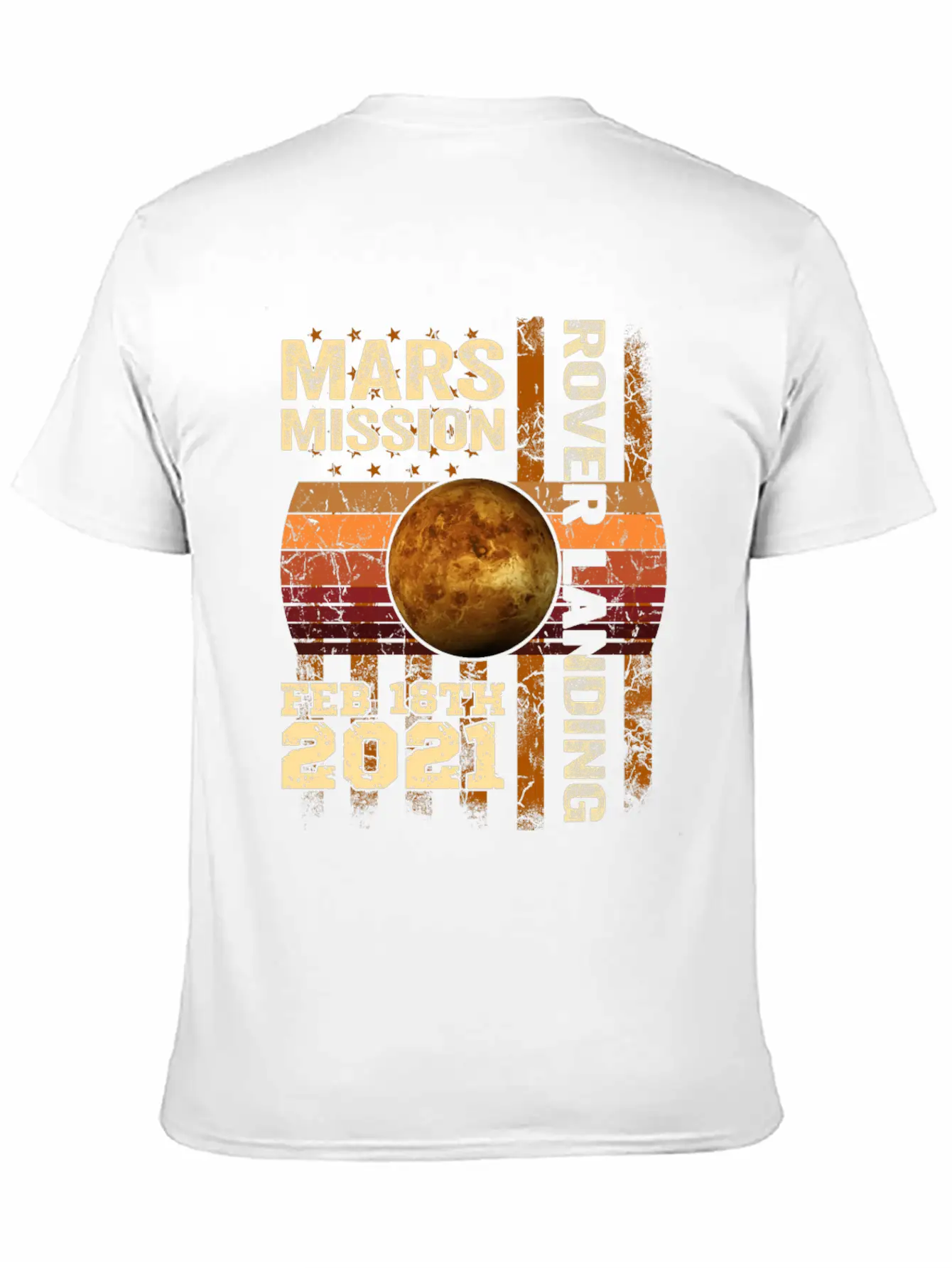 Planet Mars Mission Rover Landing 2021 Gift Essential Cotton Tee For Daily Outfits – Unisex Style