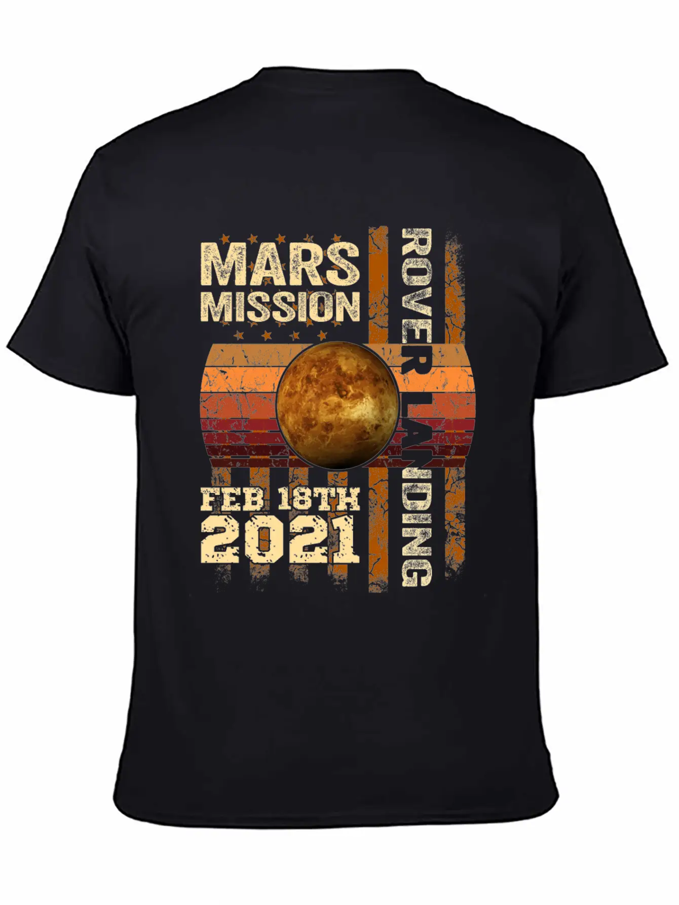 Planet Mars Mission Rover Landing 2021 Gift Essential Cotton Tee For Daily Outfits – Unisex Style