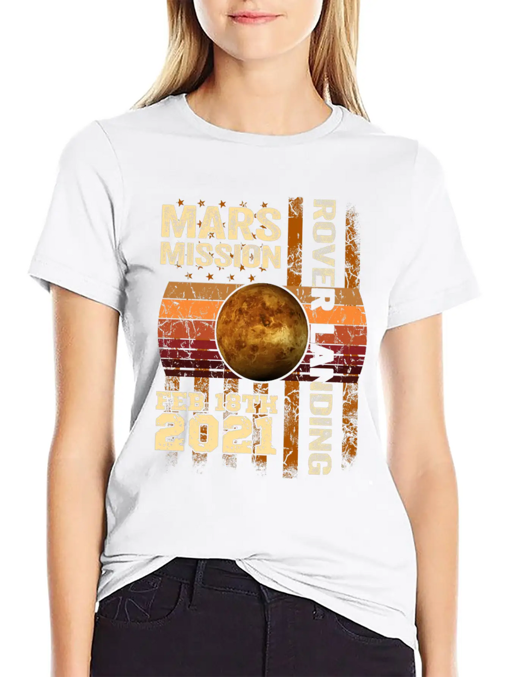 Planet Mars Mission Rover Landing 2021 Gift Essential Cotton Tee For Daily Outfits – Unisex Style