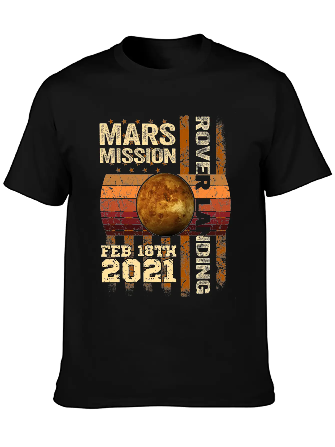 Planet Mars Mission Rover Landing 2021 Gift Essential Cotton Tee For Daily Outfits – Unisex Style