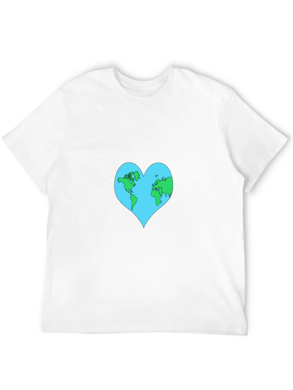 Planet, Mother Earth Heart Earth Day Gift Casual Graphic T-Shirt – Simple And Comfortable Daily Wear