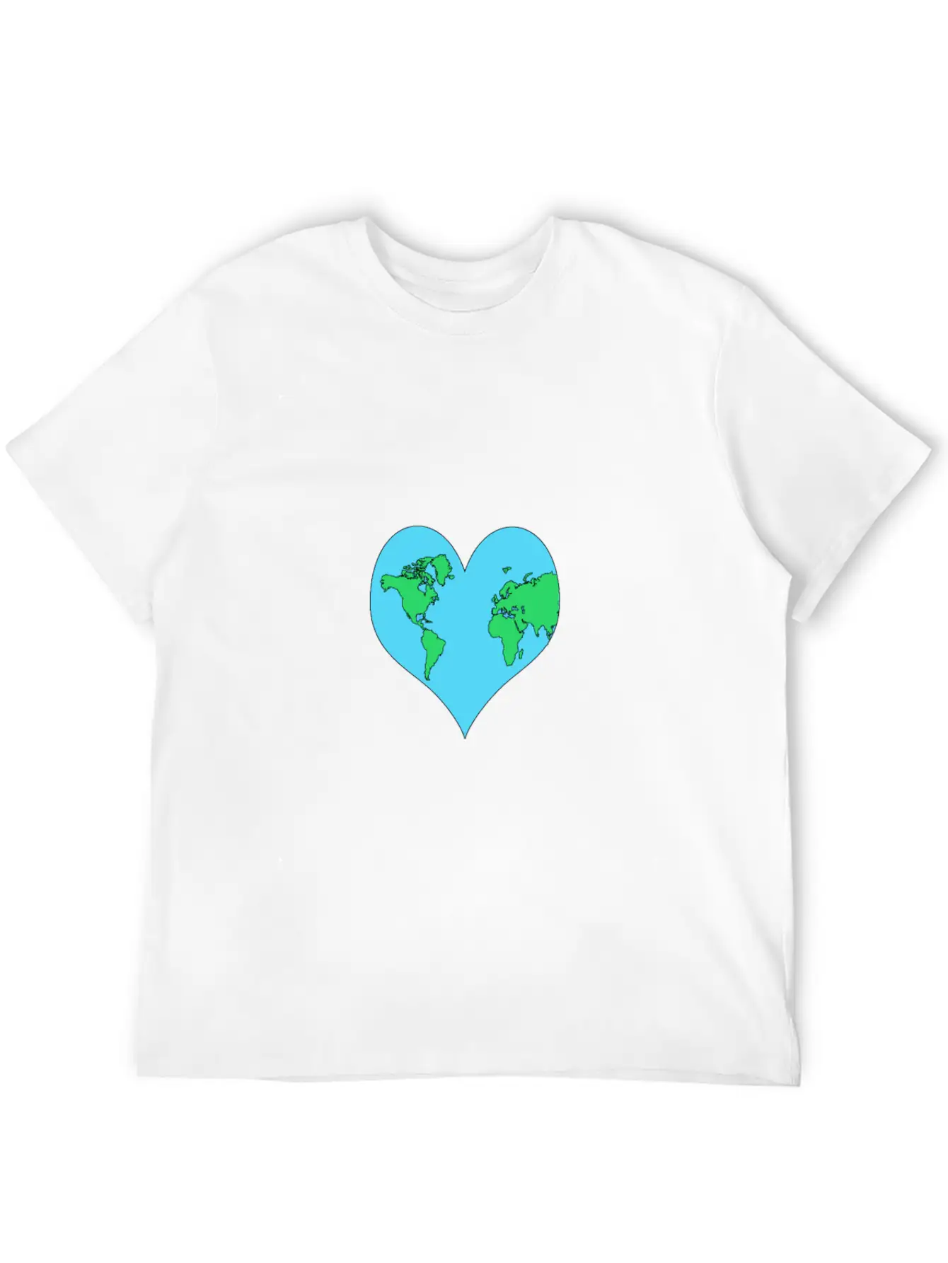 Planet, Mother Earth Heart Earth Day Gift Casual Graphic T-Shirt – Simple And Comfortable Daily Wear