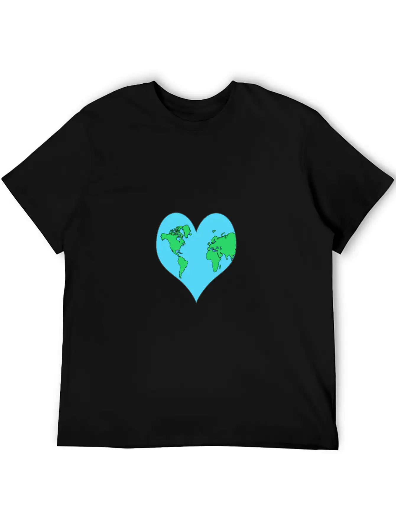 Planet, Mother Earth Heart Earth Day Gift Casual Graphic T-Shirt – Simple And Comfortable Daily Wear