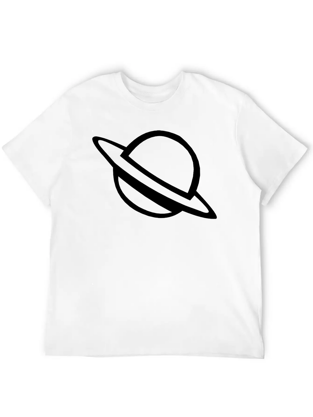 Planet With Ring Casual Graphic T-Shirt – Simple And Comfortable Daily Wear