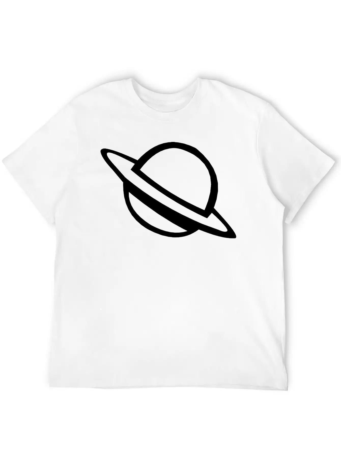 Planet With Ring Casual Graphic T-Shirt – Simple And Comfortable Daily Wear