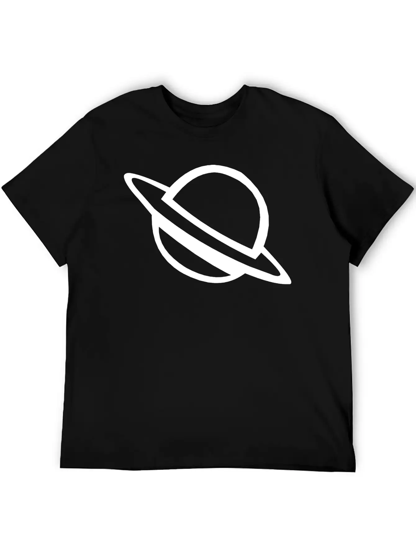 Planet With Ring Casual Graphic T-Shirt – Simple And Comfortable Daily Wear