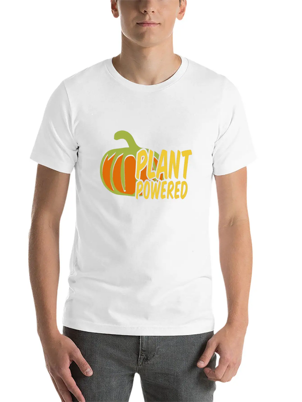 Plant Powered Unisex Casual T-Shirt – Clean Design For Daily Comfort