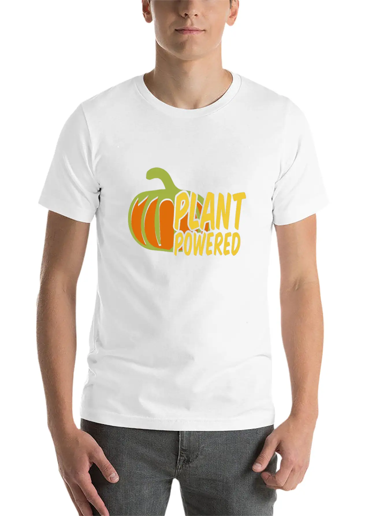 Plant Powered Unisex Casual T-Shirt – Clean Design For Daily Comfort
