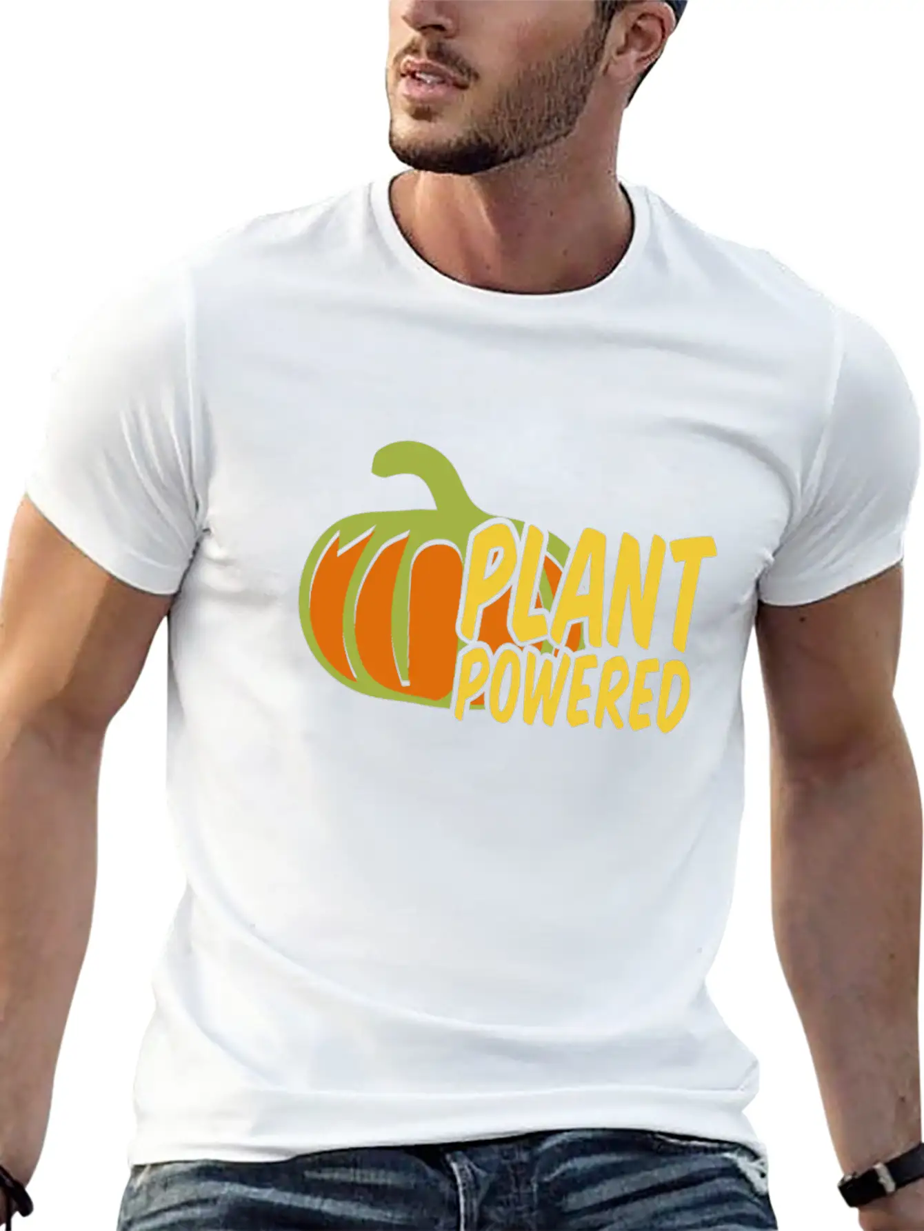 Plant Powered Unisex Casual T-Shirt – Clean Design For Daily Comfort