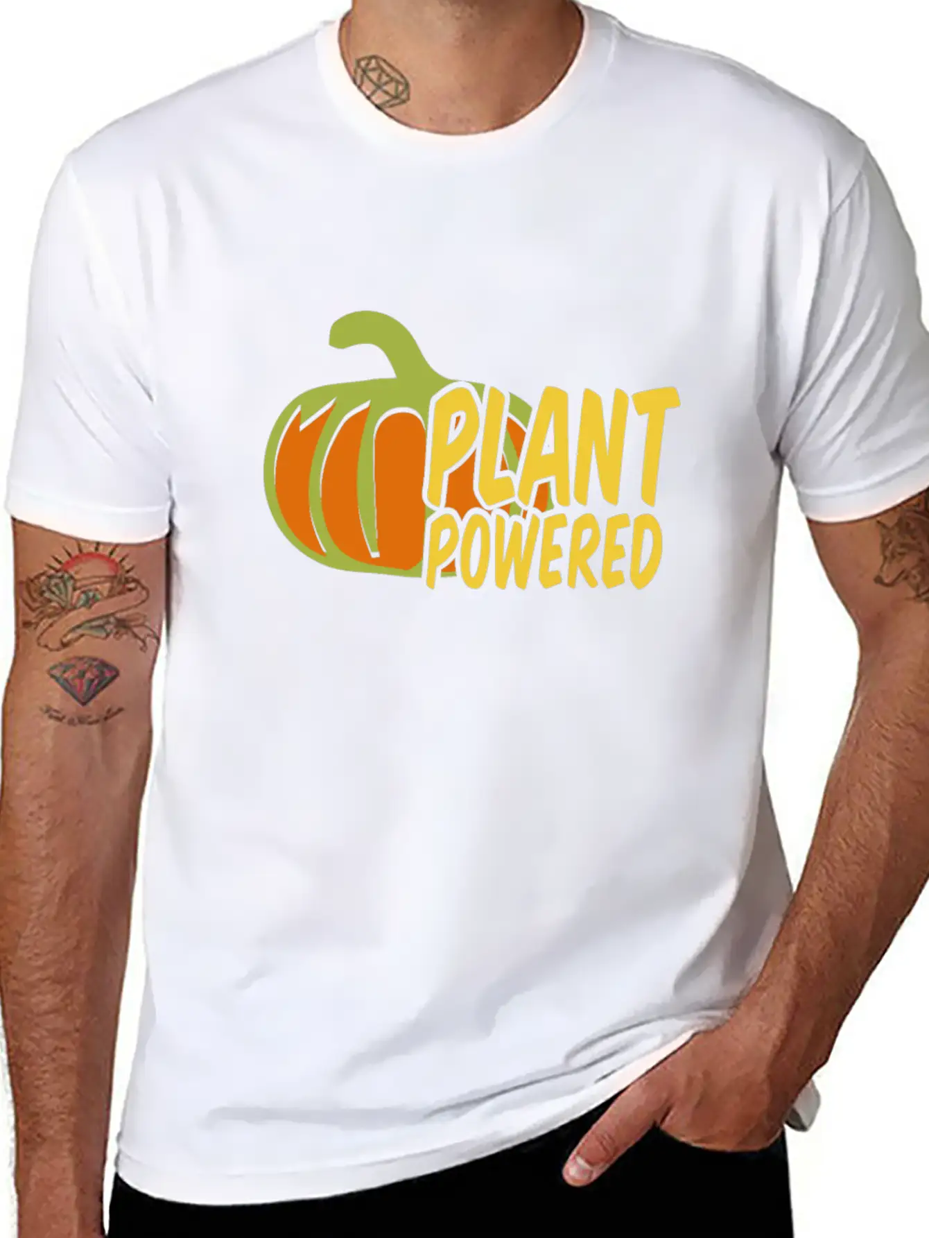 Plant Powered Unisex Casual T-Shirt – Clean Design For Daily Comfort