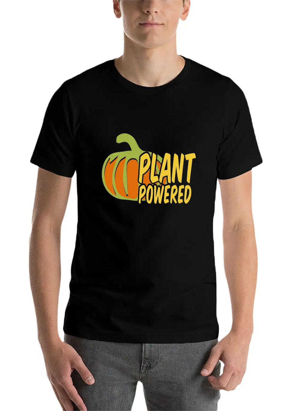 Plant Powered Unisex Casual T-Shirt – Clean Design For Daily Comfort