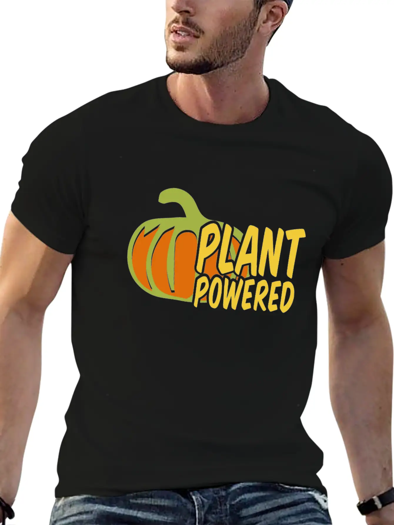 Plant Powered Unisex Casual T-Shirt – Clean Design For Daily Comfort