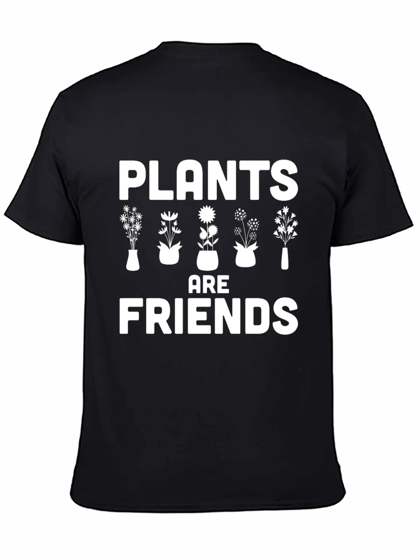 Plants Are Friends Unisex Short Sleeve Soft Cotton T-Shirt – Casual Everyday Wear