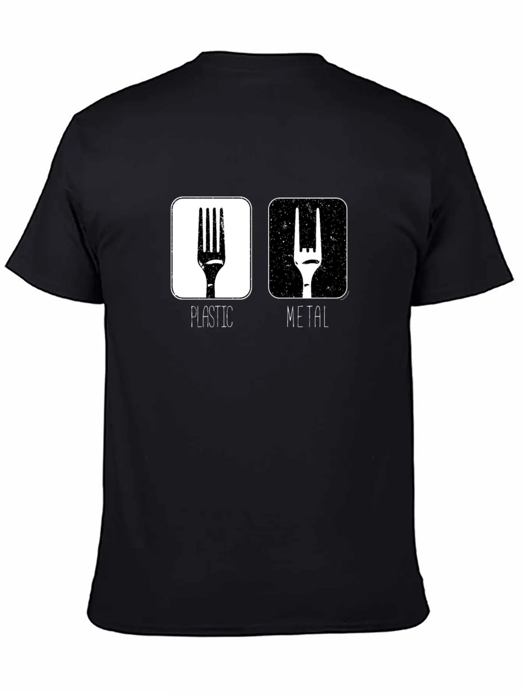Plastic Metal Fork Breathable Soft Cotton T-Shirt – Timeless Casual Look