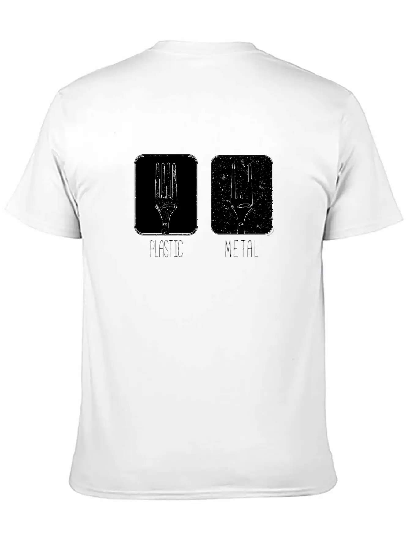 Plastic Metal Fork Breathable Soft Cotton T-Shirt – Timeless Casual Look