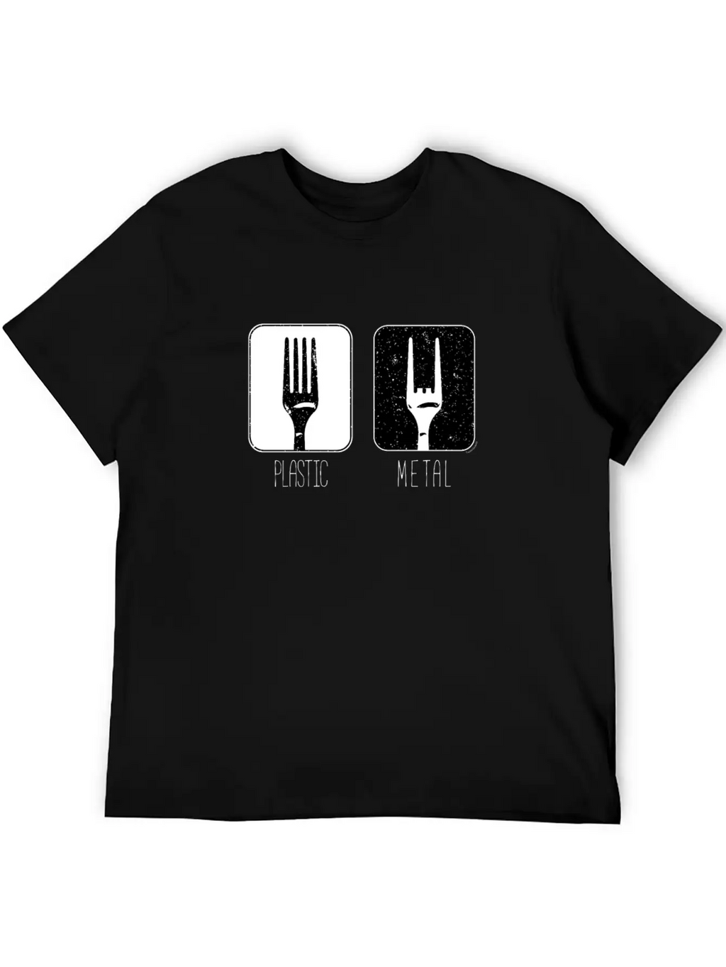 Plastic Metal Fork Breathable Soft Cotton T-Shirt – Timeless Casual Look