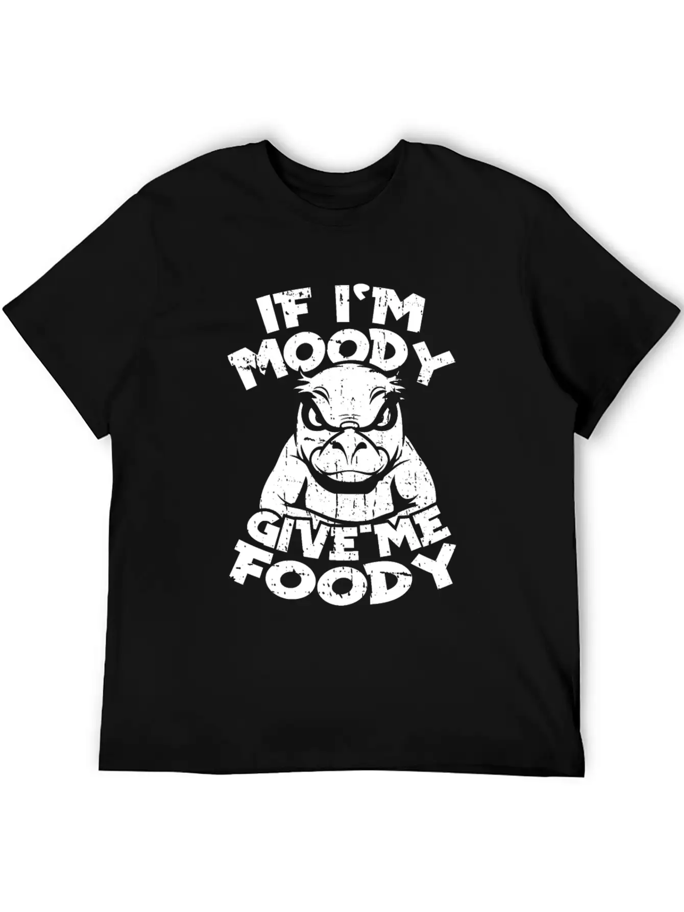 Platypus Funny If Im Moody Give Me Foody Unisex Short Sleeve Soft Cotton T-Shirt – Casual Everyday Wear