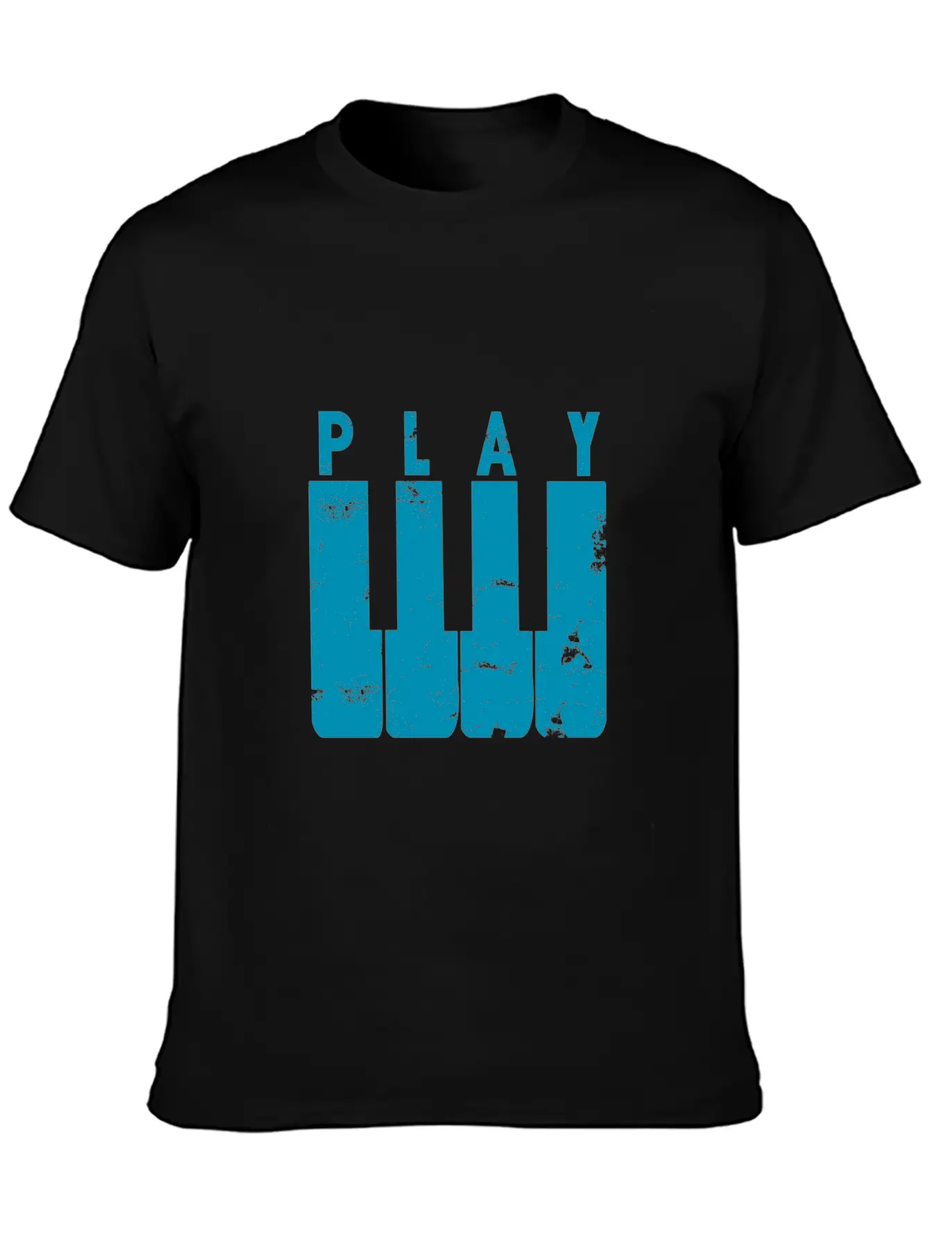 Play Piano Gift Music Teacher Present Christmas Stylish Everyday T-Shirt – Unisex Basic Cotton Tee