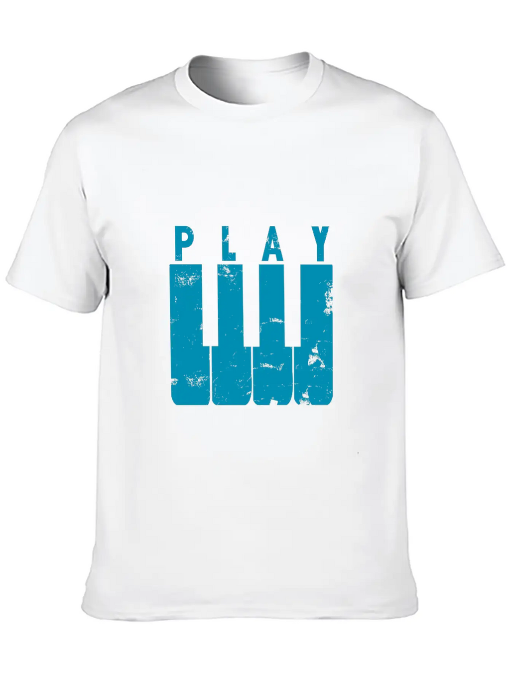 Play Piano Gift Music Teacher Present Christmas Stylish Everyday T-Shirt – Unisex Basic Cotton Tee