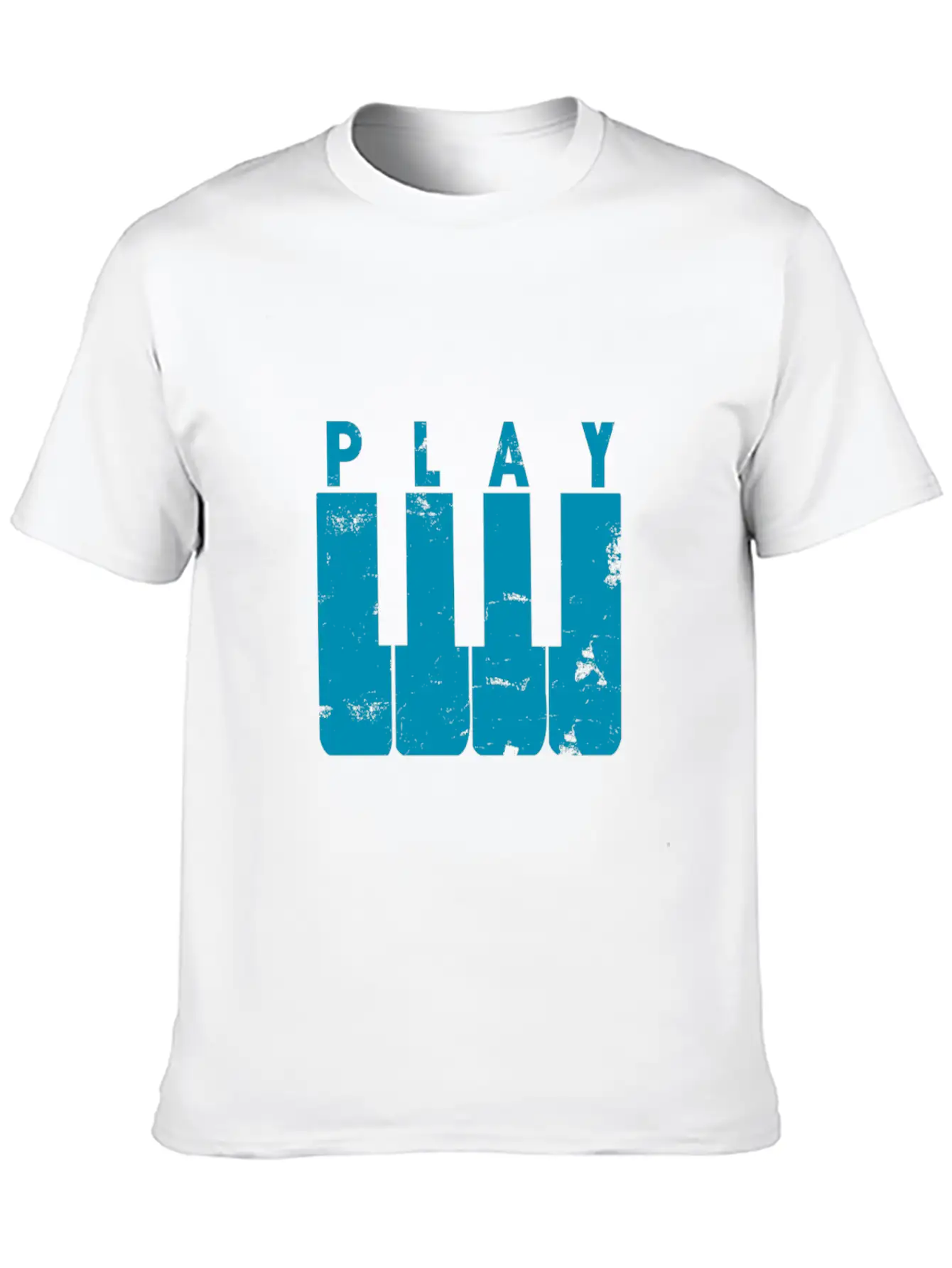 Play Piano Gift Music Teacher Present Christmas Stylish Everyday T-Shirt – Unisex Basic Cotton Tee