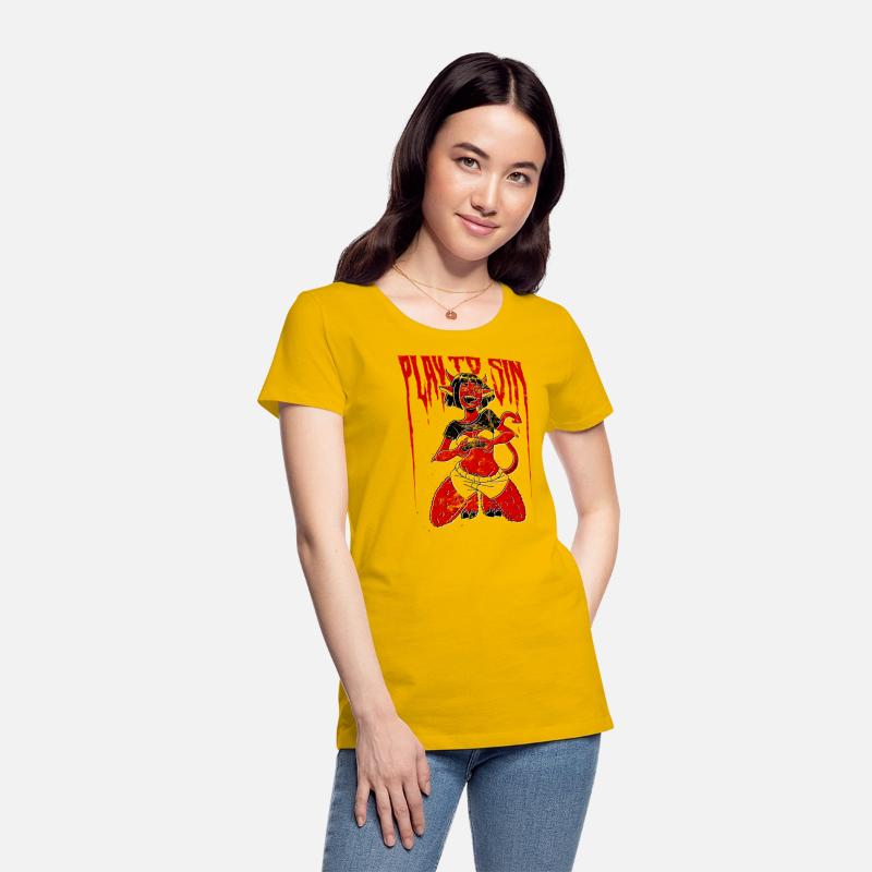 Play to Sin Gamer Sexy Red Cartoon Devil Girl