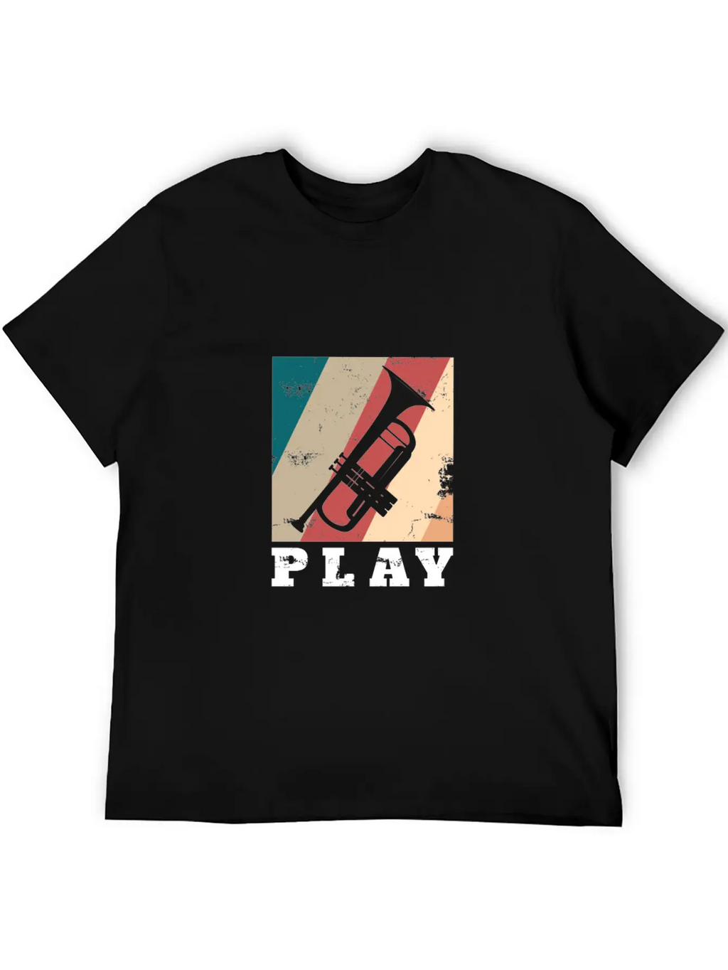 Play Trumpet Art Gift Christmas Birthday Kids Casual Graphic T-Shirt – Simple And Comfortable Daily Wear