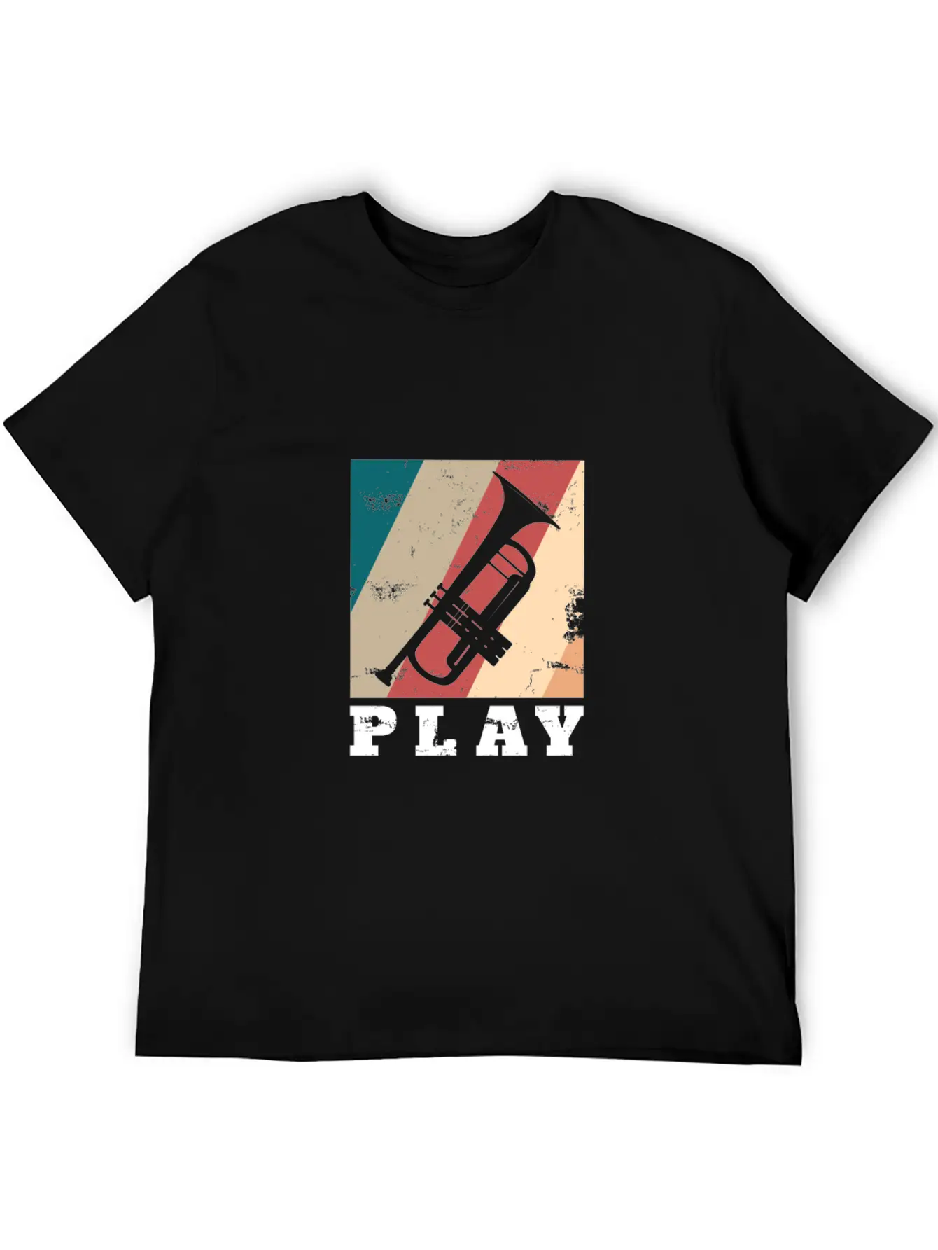 Play Trumpet Art Gift Christmas Birthday Kids Casual Graphic T-Shirt – Simple And Comfortable Daily Wear
