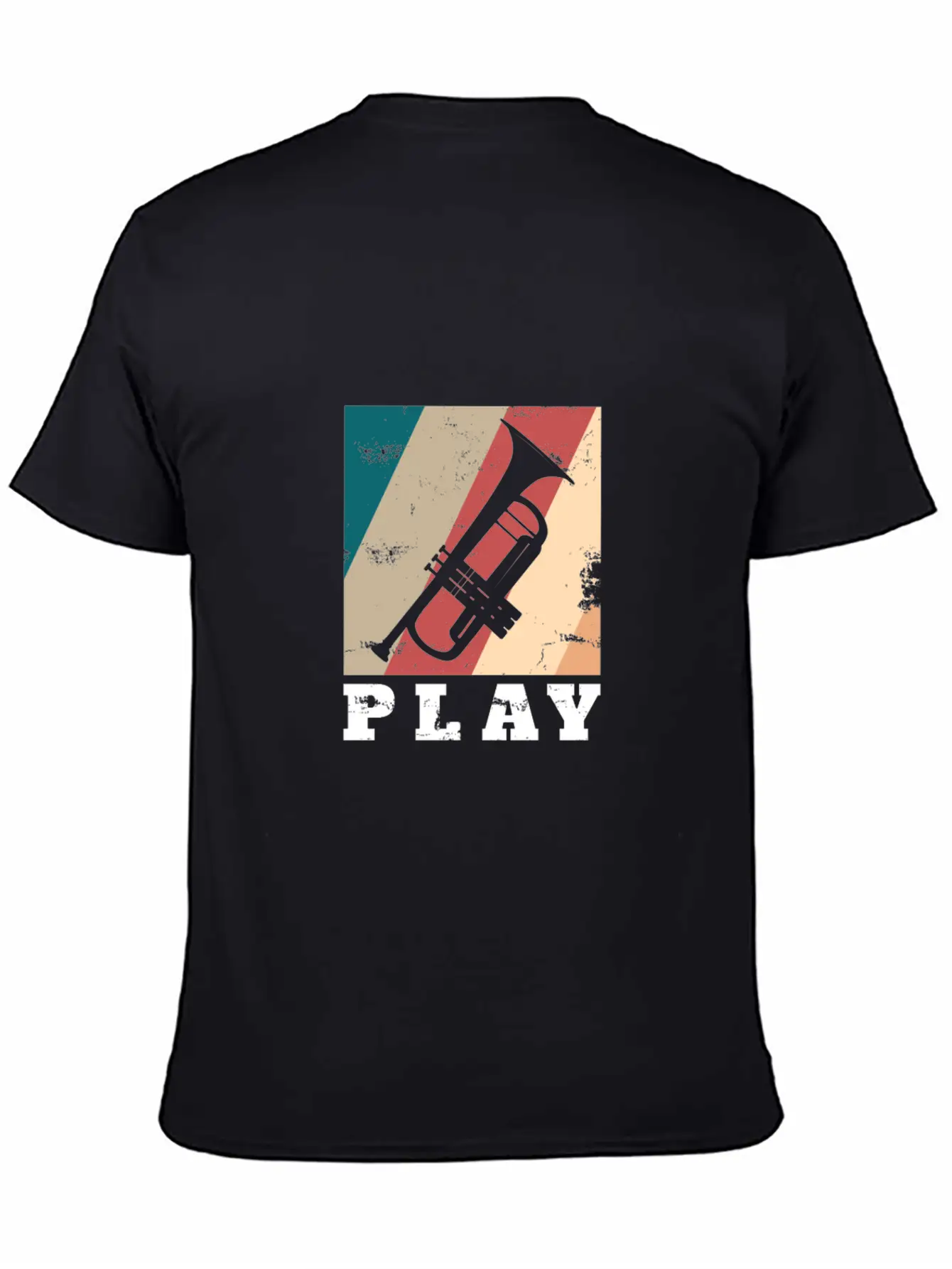 Play Trumpet Art Gift Christmas Birthday Kids Casual Graphic T-Shirt – Simple And Comfortable Daily Wear