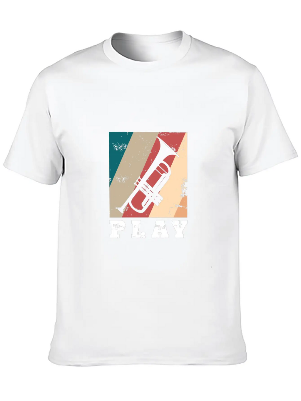 Play Trumpet Art Gift Christmas Birthday Kids Casual Graphic T-Shirt – Simple And Comfortable Daily Wear