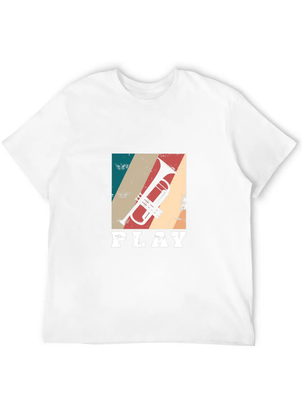 Play Trumpet Art Gift Christmas Birthday Kids Casual Graphic T-Shirt – Simple And Comfortable Daily Wear