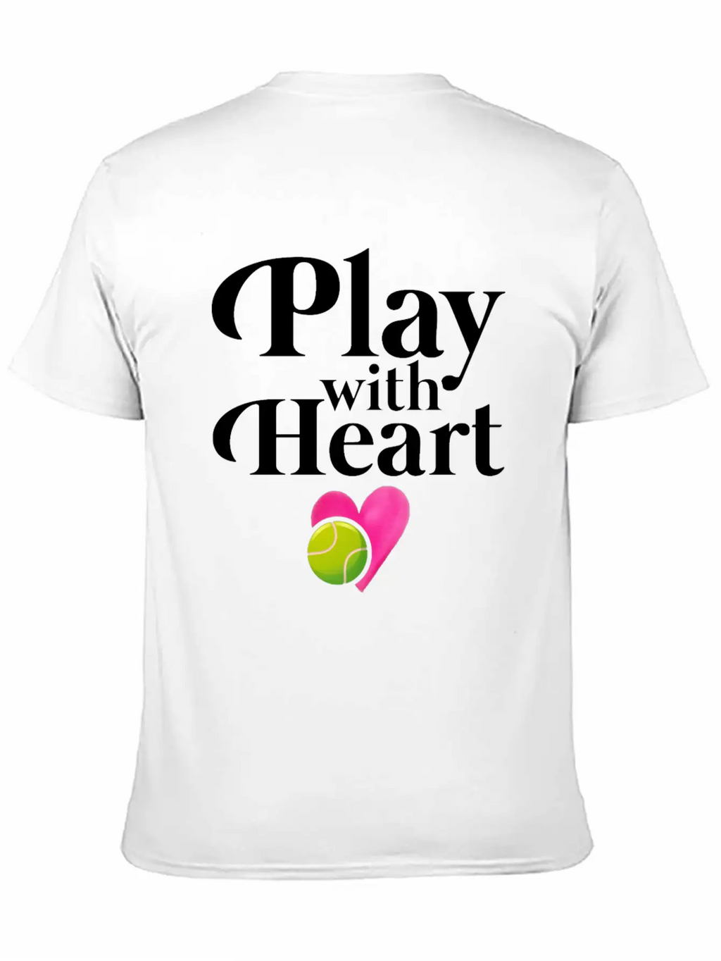 Play With Heart Tennis Essential Cotton Tee For Daily Outfits – Unisex Style