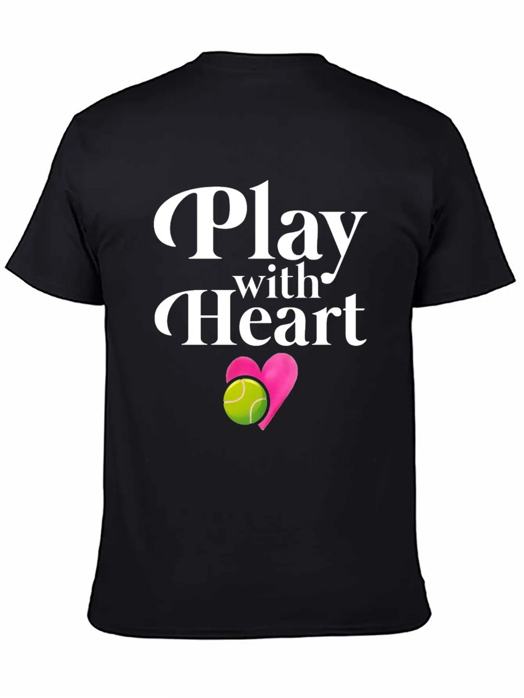 Play With Heart Tennis Essential Cotton Tee For Daily Outfits – Unisex Style