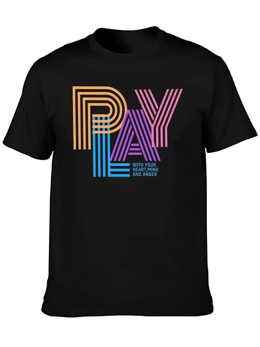 PLAY WITH YOUR HEART,MIND AND ANGER Unisex Casual T-Shirt – Clean Design For Daily Comfort