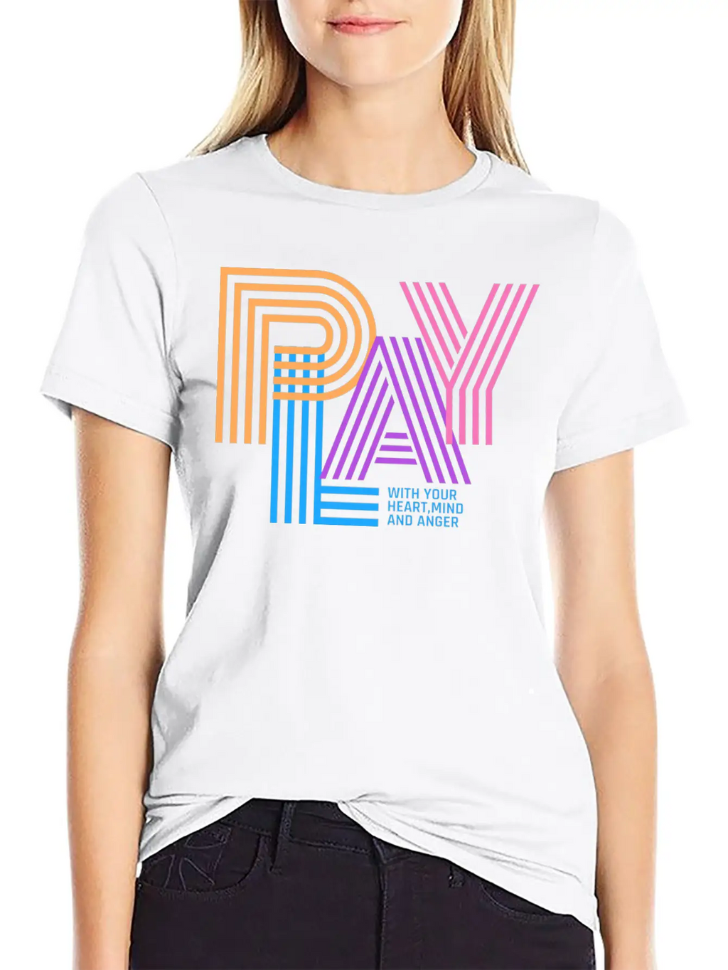 PLAY WITH YOUR HEART,MIND AND ANGER Unisex Casual T-Shirt – Clean Design For Daily Comfort