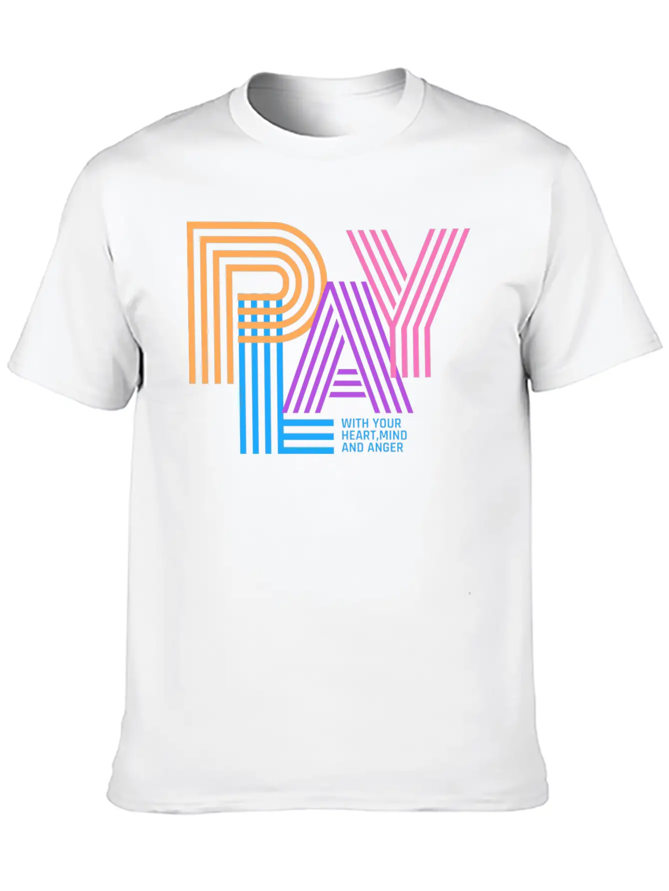 PLAY WITH YOUR HEART,MIND AND ANGER Unisex Casual T-Shirt – Clean Design For Daily Comfort