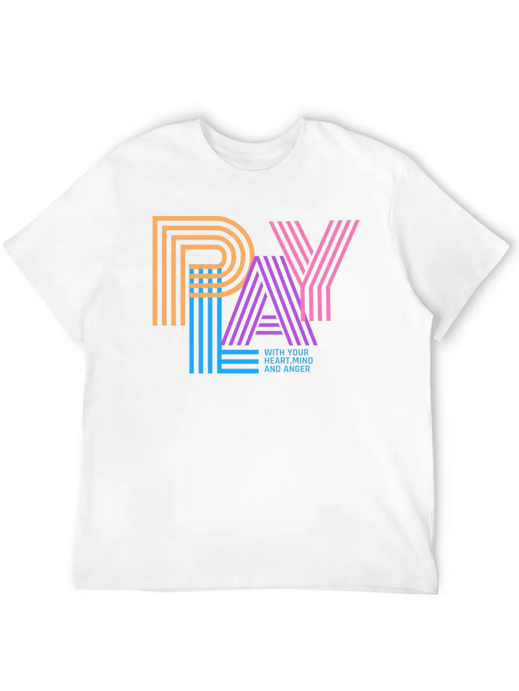 PLAY WITH YOUR HEART,MIND AND ANGER Unisex Casual T-Shirt – Clean Design For Daily Comfort