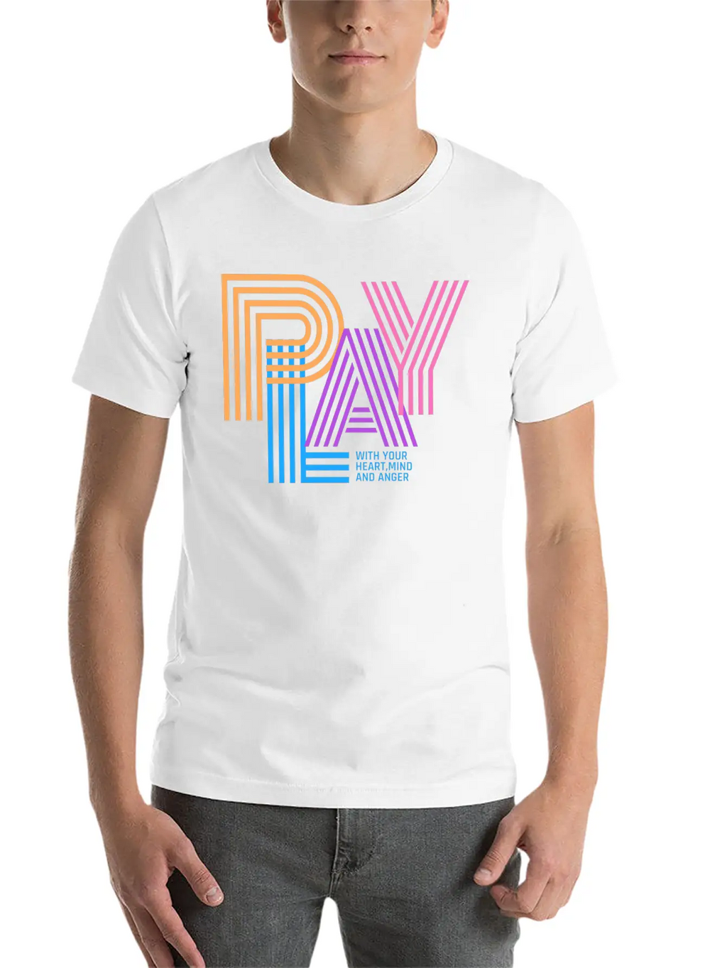 PLAY WITH YOUR HEART,MIND AND ANGER Unisex Casual T-Shirt – Clean Design For Daily Comfort