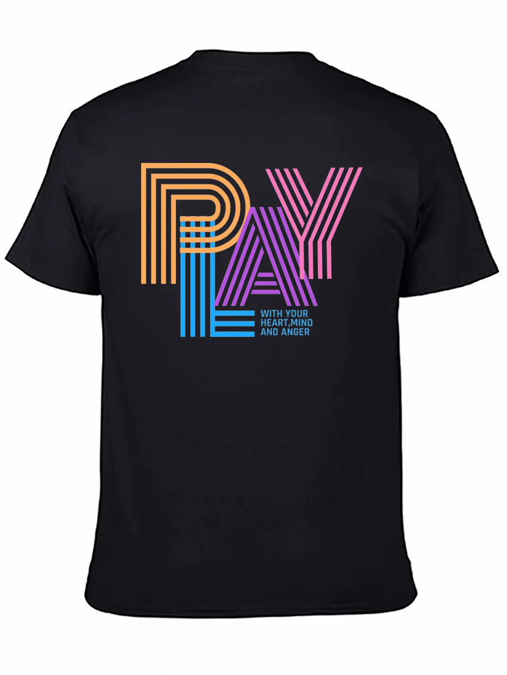 PLAY WITH YOUR HEART,MIND AND ANGER Unisex Casual T-Shirt – Clean Design For Daily Comfort