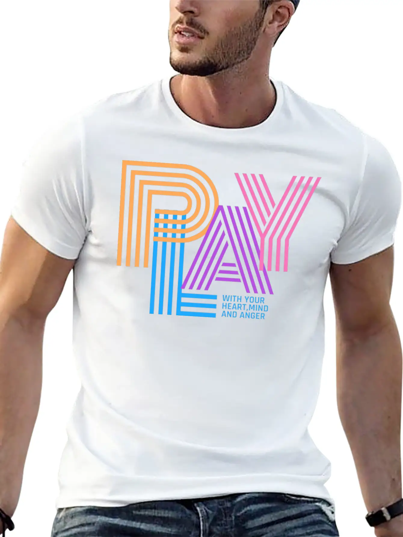 PLAY WITH YOUR HEART,MIND AND ANGER Unisex Casual T-Shirt – Clean Design For Daily Comfort