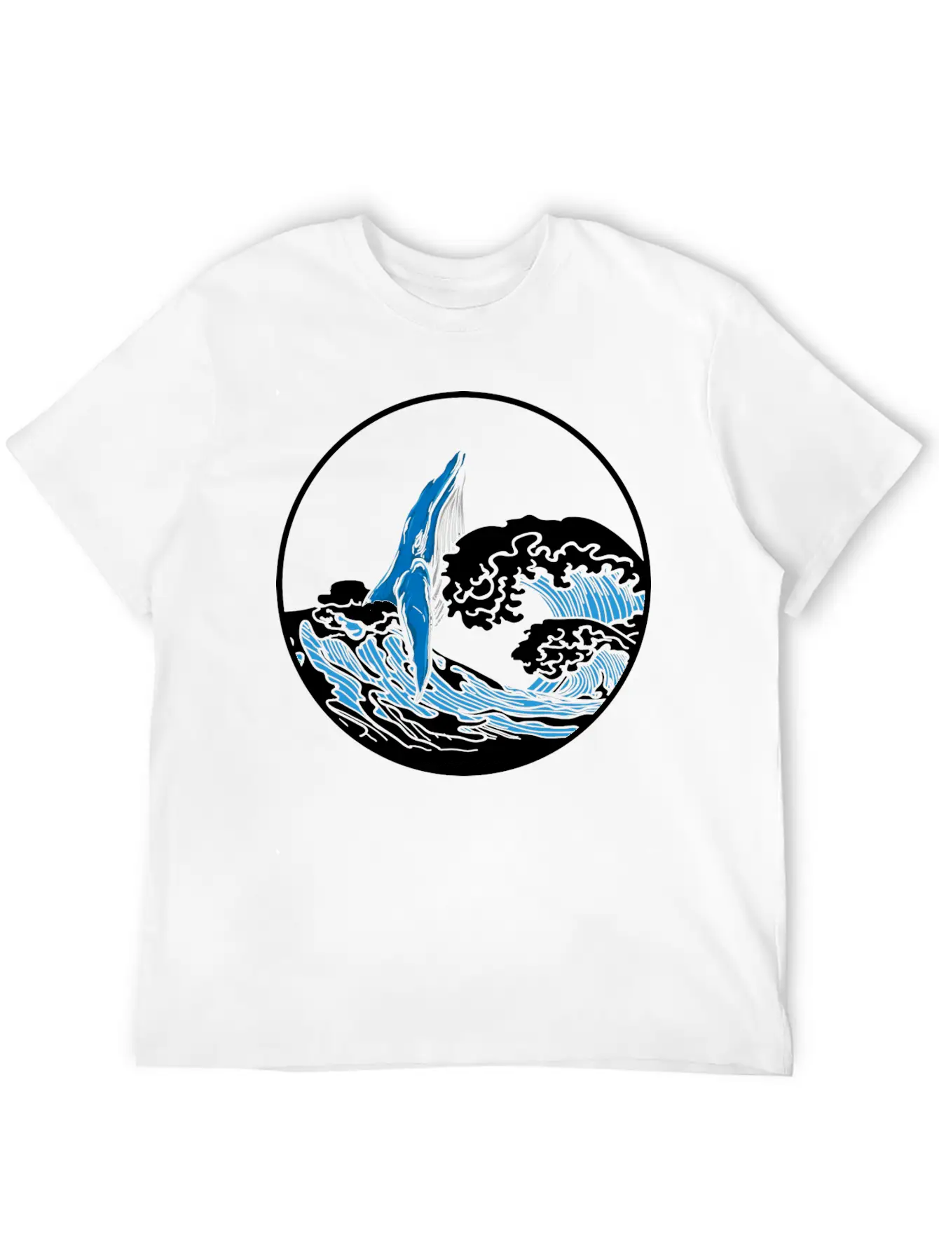 Playful Hump Back Whale Aesthetic Design Essential Cotton Tee For Daily Outfits – Unisex Style