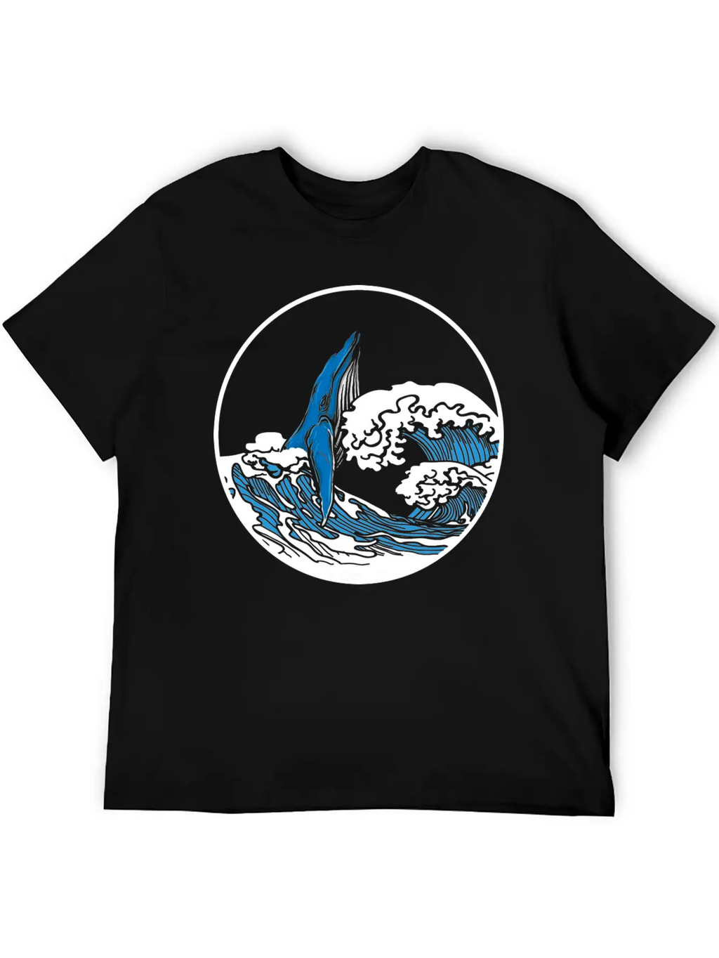 Playful Hump Back Whale Aesthetic Design Essential Cotton Tee For Daily Outfits – Unisex Style