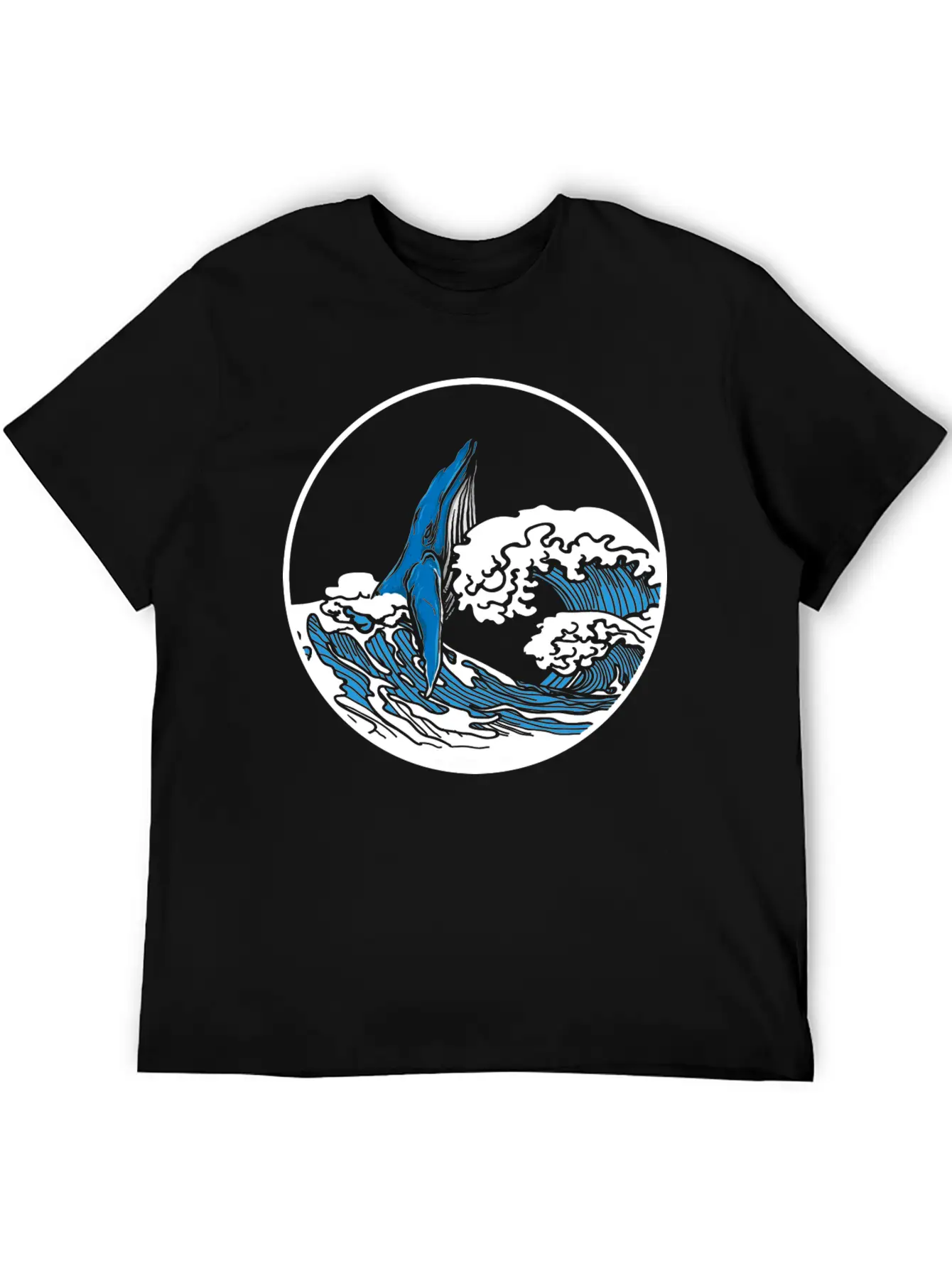 Playful Hump Back Whale Aesthetic Design Essential Cotton Tee For Daily Outfits – Unisex Style