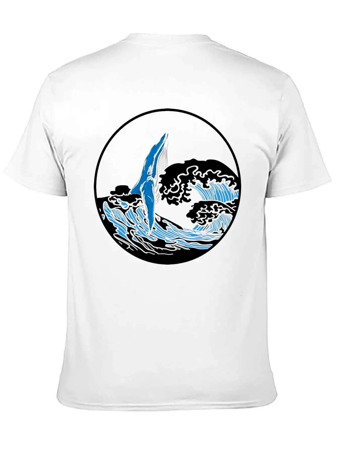 Playful Hump Back Whale Aesthetic Design Essential Cotton Tee For Daily Outfits – Unisex Style