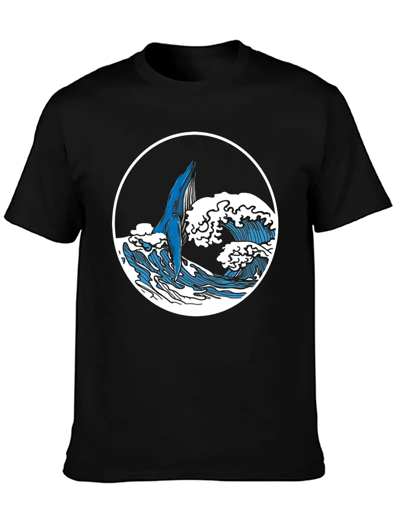 Playful Hump Back Whale Aesthetic Design Essential Cotton Tee For Daily Outfits – Unisex Style