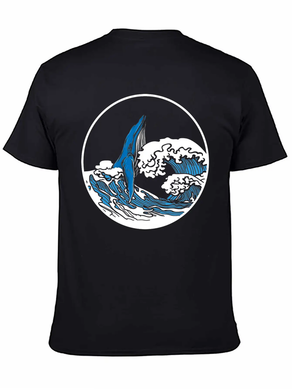 Playful Hump Back Whale Aesthetic Design Essential Cotton Tee For Daily Outfits – Unisex Style